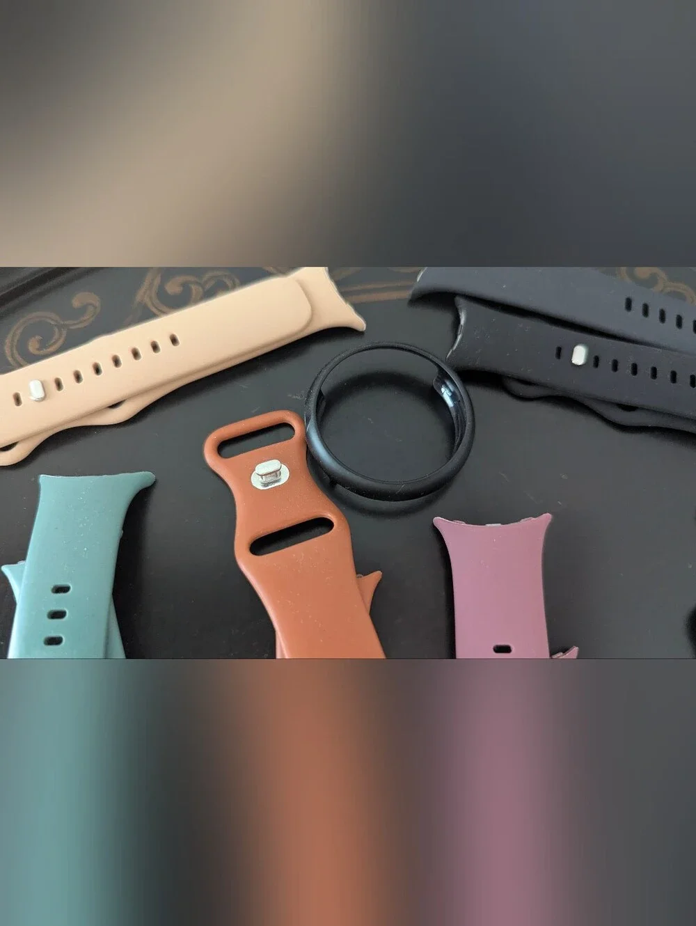 Lot Original Pixel Watch Bands - Athletic And Faux-Tortoise + Protective Cover